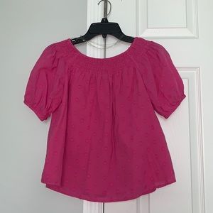 Crown & Ivy Pink off the shoulders top